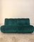 Modular Armchairs in Green Velvet, 1970s, Set of 2 3