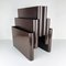 Brown Model 4675 Magazine Rack with 6 Compartments by Giotto Stoppino for Kartell, Italy, 1970s 9