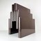Brown Model 4675 Magazine Rack with 6 Compartments by Giotto Stoppino for Kartell, Italy, 1970s 1