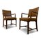 Mid-Century Danish Oak and Leather Armchairs, Set of 2 14