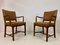 Mid-Century Danish Oak and Leather Armchairs, Set of 2 10