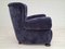 Danish Velour Lounge Chair, 1950s, Image 9