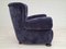 Fauteuil en Velours, Danemark, 1950s 9