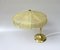 Brass Table Lamp with Cocoon Shade & Trumpet Base, Austria, 1960s 5