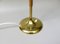 Brass Table Lamp with Cocoon Shade & Trumpet Base, Austria, 1960s 16