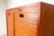 Dänischer Vintage Teak Schrank mit Rolltüren, 1960er 10