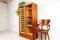 Mueble danés vintage de teca con puertas de persiana, años 60, Imagen 16