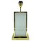 Brass and Ivory Acrylic Table Lamp, Italy, 1970s, Image 1