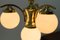 Art Deco Brass 4-Light Chandelier, 1930s 4