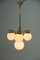 Art Deco Brass 4-Light Chandelier, 1930s 3