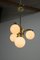 Lámpara de araña Art Déco de latón con cuatro luces, años 30, Imagen 6