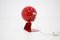 Lámpara de mesa ajustable roja, años 60, Imagen 4