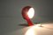 Lámpara de mesa ajustable roja, años 60, Imagen 5