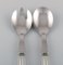 Acorn Salad Set in Sterling Silver and Stainless Steel from Georg Jensen, Set of 2 3