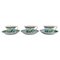 Jungle Teacups with Saucers in Porcelain by Gianni Versace for Rosenthal, Set of 6 1