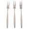 Cypress Cold Meat Forks in Sterling Silver from Georg Jensen, Set of 3 1
