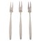 Forchette da carne in cipresso in argento sterling di Georg Jensen, set di 3, Immagine 1