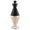 Italian Table Lamp in Glazed Ceramics with Gold Decoration and Rope Design, Image 1