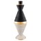 Italienische Tischlampe aus Glasierter Keramik mit Gold Dekoration und Seil Design 1