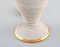 Lámpara de mesa italiana de cerámica esmaltada con decoración dorada y diseño de cuerda, Imagen 6