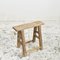 Grand Tabouret Rustique Antique en Orme 1