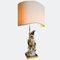 Italienische Kakadu Porzellan Lampe mit Schirm von Artistiche Firence, 1970er 3