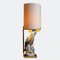 Italienische Kakadu Porzellan Lampe mit Schirm von Artistiche Firence, 1970er 6