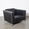 Black Leather Steel Armchair by Enrico Franzolini for Moroso 1