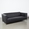 Schwarzes Leder Stahl Couch von Enrico Franzolini für Moroso 1