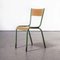 French Mullca Overpainted Stacking Dining Chair, 1950s 1