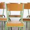 French Mullca Overpainted Stacking Dining Chairs, 1950s, Set of 6 5