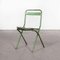 Sedie pieghevoli in metallo verde, Francia, anni '60, set di 6, Immagine 1