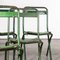 French Green Metal Folding Chairs, 1960s, Set of 6 5