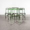 French Green Metal Folding Chairs, 1960s, Set of 6, Image 3