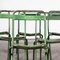 French Green Metal Folding Chairs, 1960s, Set of 6 4