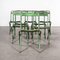 French Green Metal Folding Chairs, 1960s, Set of 8, Image 3