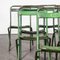 French Green Metal Folding Chairs, 1960s, Set of 8 4