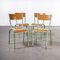 French Mullca Overpainted Stacking Dining Chairs, 1950s, Set of 4, Image 3