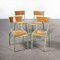 French Mullca Overpainted Stacking Dining Chairs, 1950s, Set of 4, Image 7