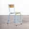 Mullca High Laboratory Blue Stacking Dining Chairs, 1950s, Set of 14 1