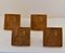 Brutalistische quadratische Türgriffe aus Bronze, 4er Set 3