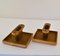 Brutalist Bronze Square Push and Pull Door Handles, Set of 4 8