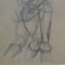Cubist Style Female Studies of Life Drawings, Early 20th Century, Set of 2 9