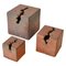Abstract Ceramic Cube Sculptures, Set of 3 1