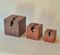 Abstract Ceramic Cube Sculptures, Set of 3 2