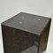 Abstract Brutalist Concertina-Shaped Bronze Sculpture on Black Marble Plinth 13