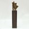 Abstract Brutalist Bronze Sculpture on Tall Black Marble Plinth, 1980s, Image 2