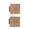 Quadratische Türgriffe aus Bronze, 2er Set 6