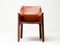 Fauteuil Cassina Cab en Cuir Cognac par Mario Bellini 2