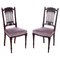 Antique Victorian Carved Mahogany Side Chairs, Set of 2 1